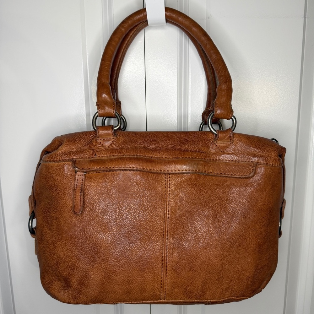 Vilenca Holland Woven Genuine Leather Hand Bag Purse Satchel Brown - Picture 4 of 16